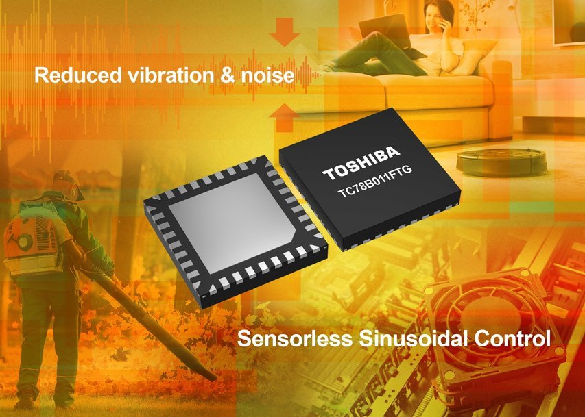 Toshiba annuncia un circuito integrato pre-driver per il controllo sensorless a onda sinusoidale dei motori BLDC trifase